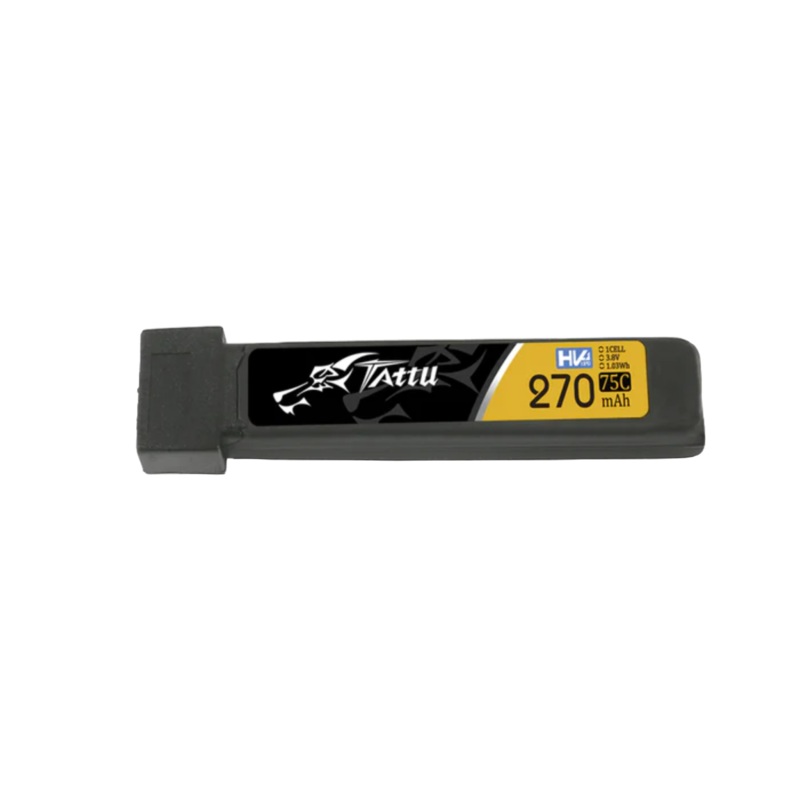Tattu 270mAh 3.8V High Voltage 75C 1S1P Lipo Battery Pack with JST-PHR 2.0 Plug (5pcs)
