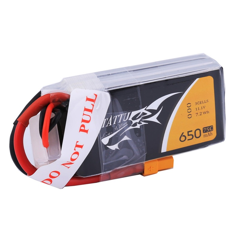 Tattu 650mAh 3S 75C 11.1V Lipo Battery Pack With XT30 Plug
