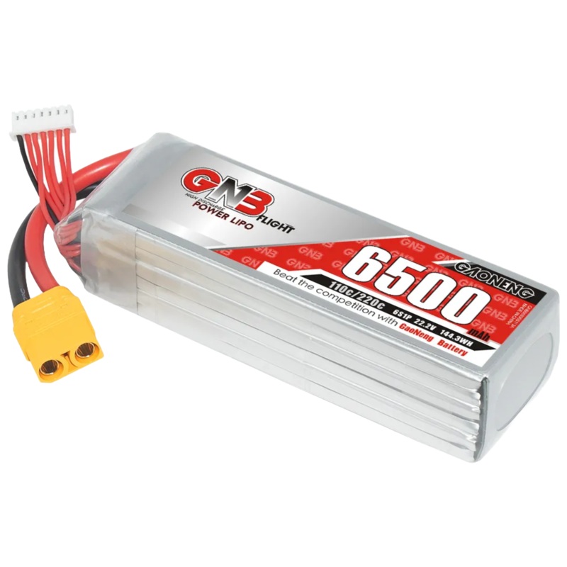 GNB 6S 22.2V 6500mAh 110C LiPo Battery XT90