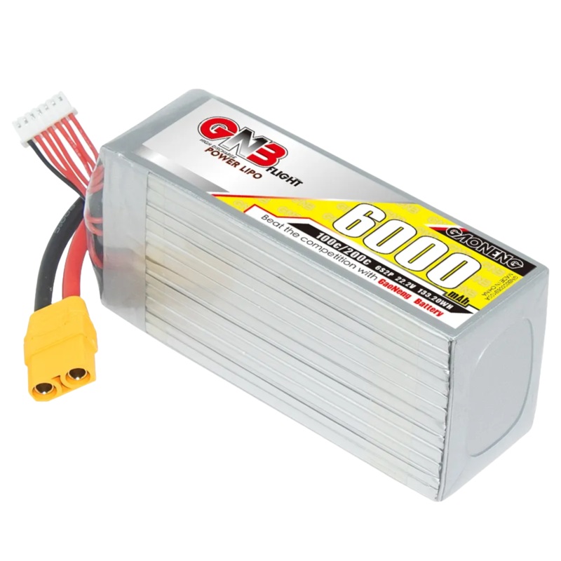 GNB 6S 6S2P 22.2V 6000mAh 100C LiPo Battery XT90