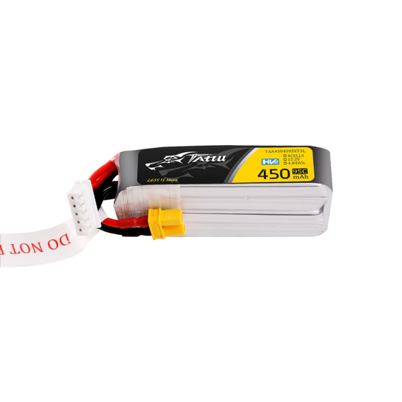 Tattu 450mAh 4S 95C 15.2V HV Lipo Battery Pack With XT30 Plug – Long Size