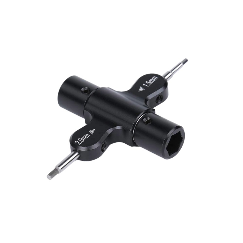 RJX 1Pcs M3 M5 Metal Quad Wrench (Prop Tool)