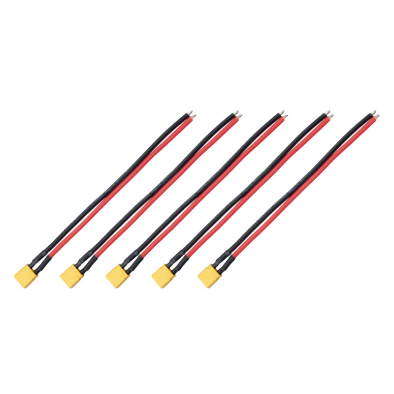 XT30U Plug Male Connector with 150mm 16AWG Wire (5-Pack)