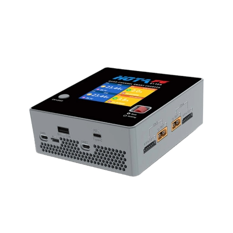 HOTA F6 4x250W 15A 4 Channel Smart Balance Charger with Type-C
