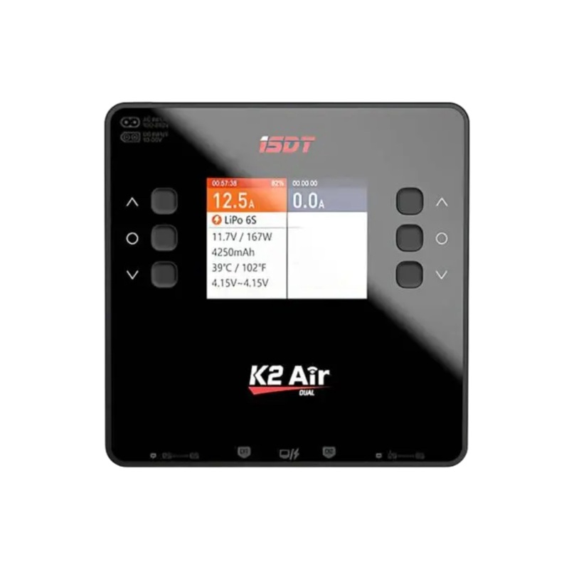 iSDT K2 Air Bluetooth 20A Dual Smart Charger/Discharger – AC 200W / DC 500W x2