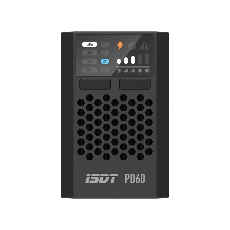 ISDT PD60 60W 6A DC Battery Balance Charger Type-C Input (1-4s)