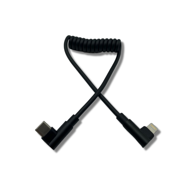 ConnecThor USB Type C – Lightning Coiled Cable