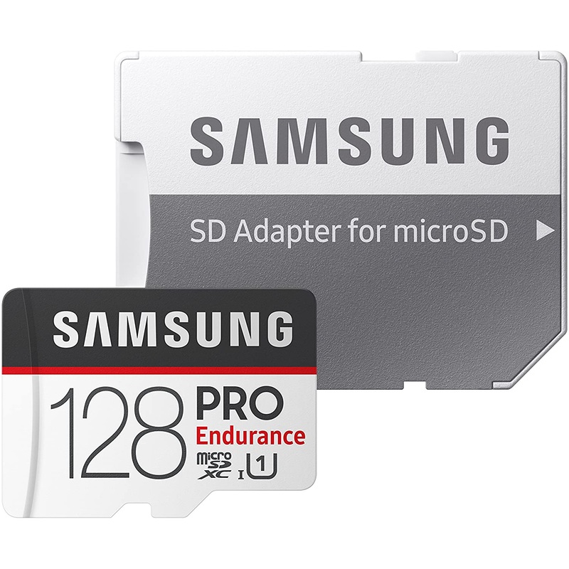 Samsung PRO Endurance 128GB 100MB/s (U1) MicroSDXC Memory Card with Adapter