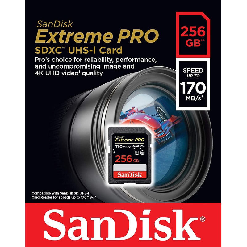 SanDisk – 256GB Extreme PRO SDXC UHS-I SD Card