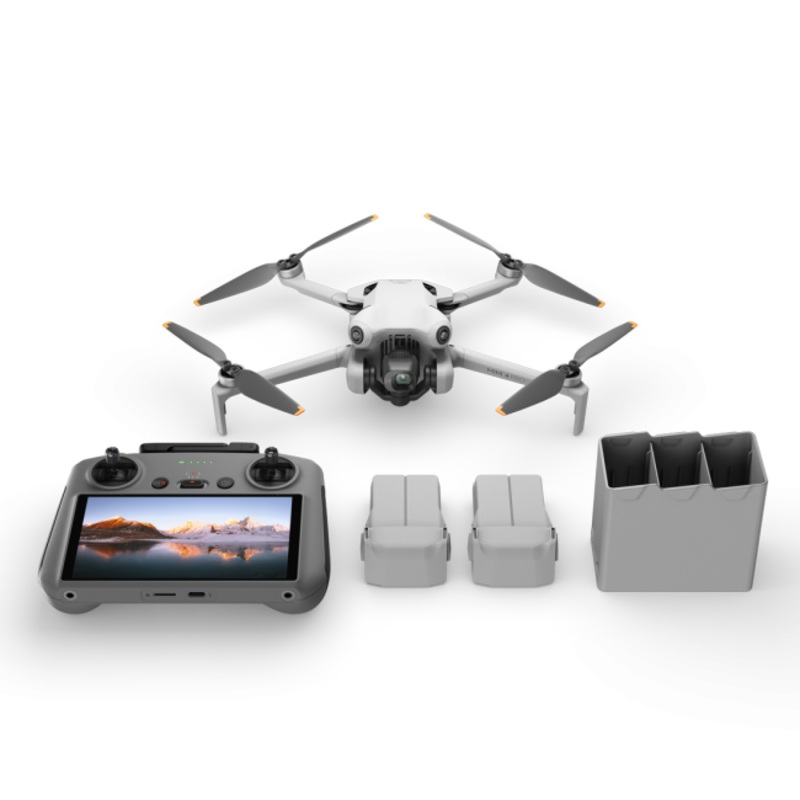 DJI – Mini 4 Pro Fly More Combo Plus (DJI RC 2) Includes 3 Plus Batteries and Shoulder Bag